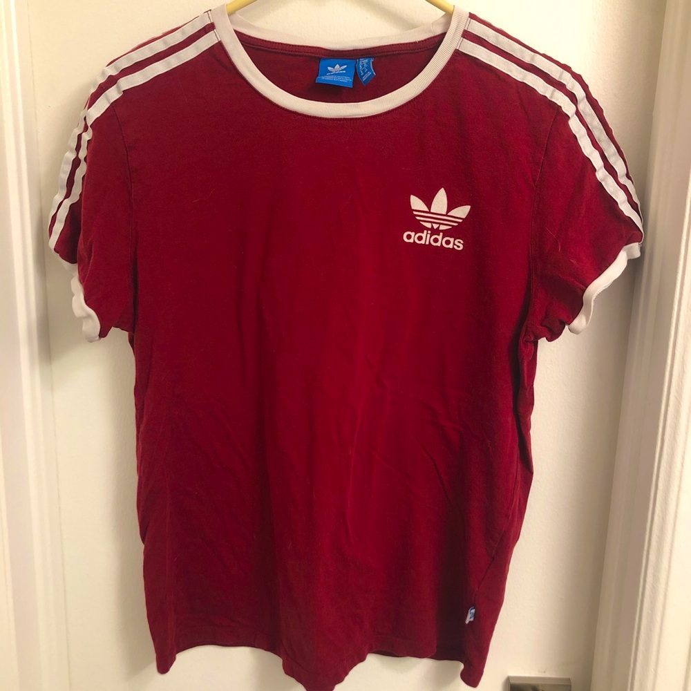 Adidas T-shirt with the classic stripes